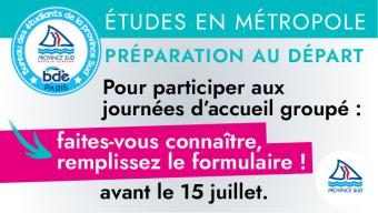 etudes en métropole journées d'accueil